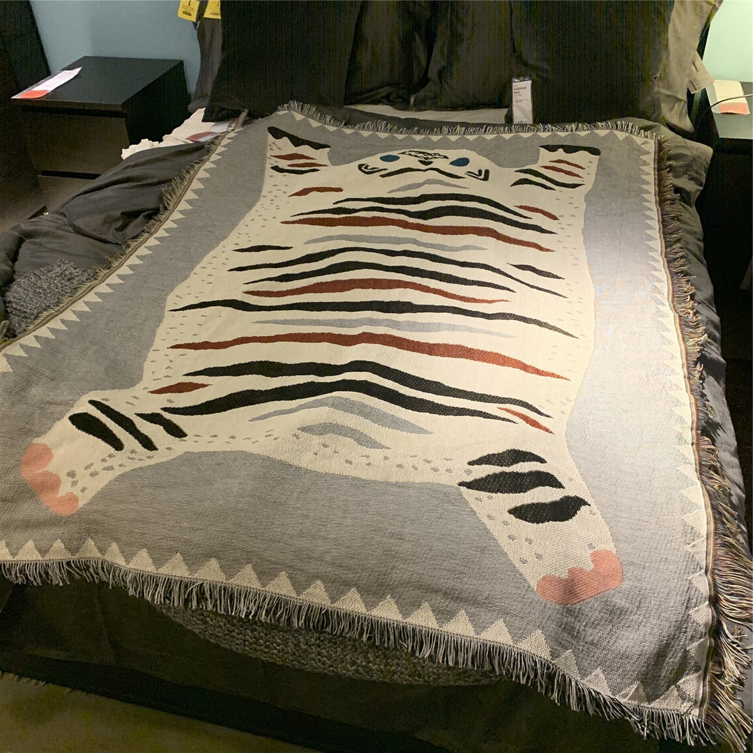Arazzo decorativo Coperta per il tempo libero Coperta Coperta Aria condizionata Coperta Testa di tigre - Gufetto Brand 