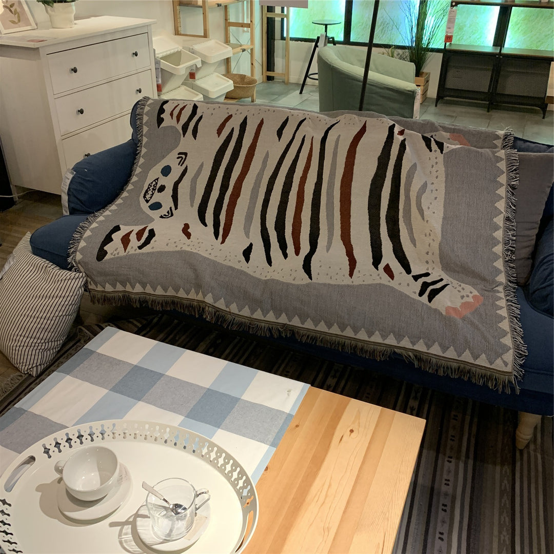 Arazzo decorativo Coperta per il tempo libero Coperta Coperta Aria condizionata Coperta Testa di tigre - Gufetto Brand 