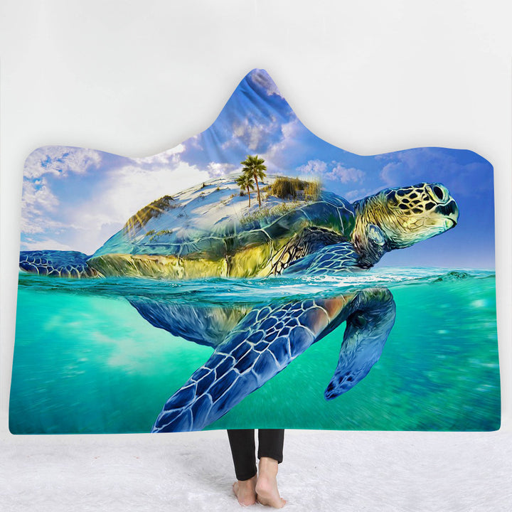 Coperta con cappuccio, coperta con mantello, coperta spessa - Gufetto Brand 