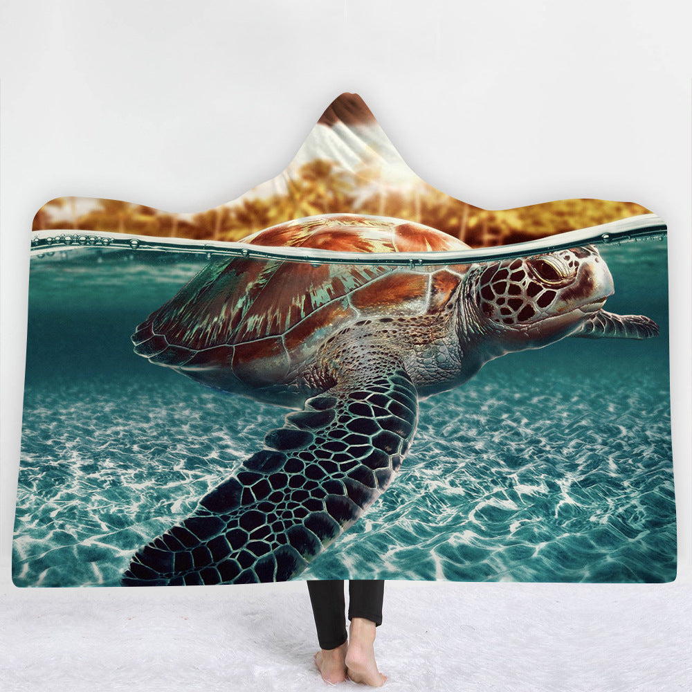 Coperta con cappuccio, coperta con mantello, coperta spessa - Gufetto Brand 