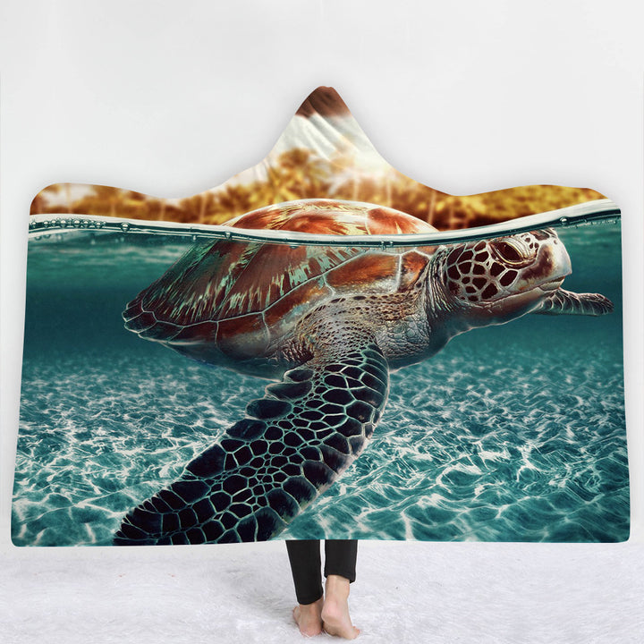 Coperta con cappuccio, coperta con mantello, coperta spessa - Gufetto Brand 