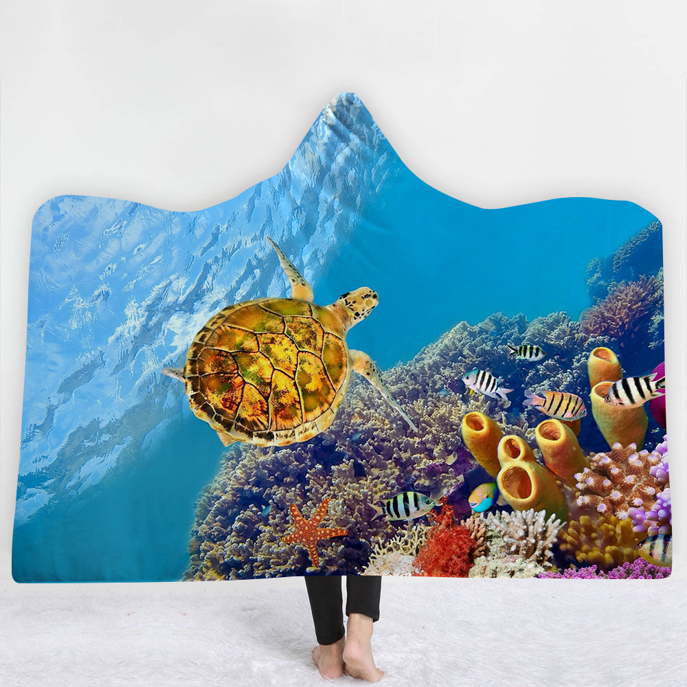 Coperta con cappuccio, coperta con mantello, coperta spessa - Gufetto Brand 