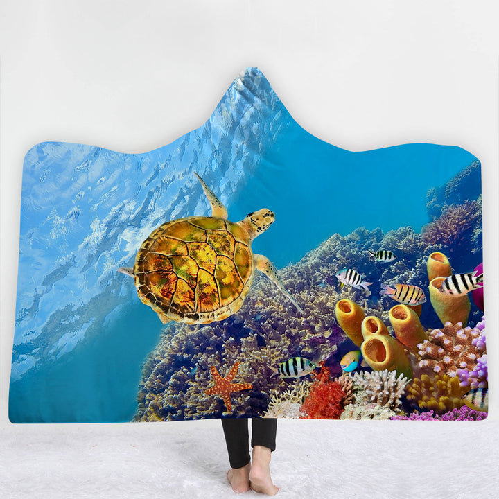 Coperta con cappuccio, coperta con mantello, coperta spessa - Gufetto Brand 