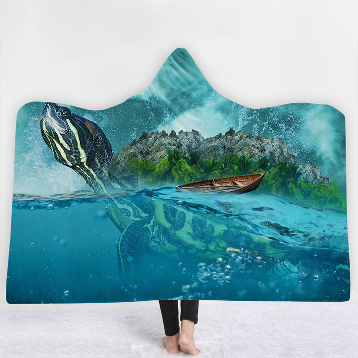 Coperta con cappuccio, coperta con mantello, coperta spessa - Gufetto Brand 