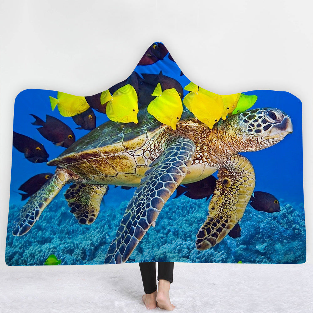 Coperta con cappuccio, coperta con mantello, coperta spessa - Gufetto Brand 