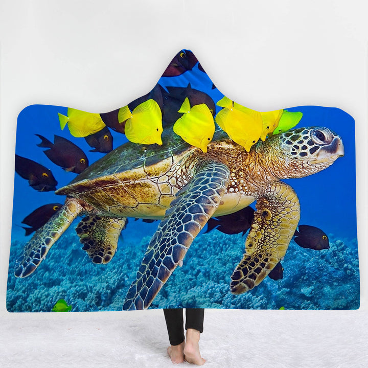 Coperta con cappuccio, coperta con mantello, coperta spessa - Gufetto Brand 