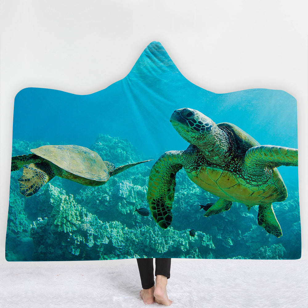 Coperta con cappuccio, coperta con mantello, coperta spessa - Gufetto Brand 