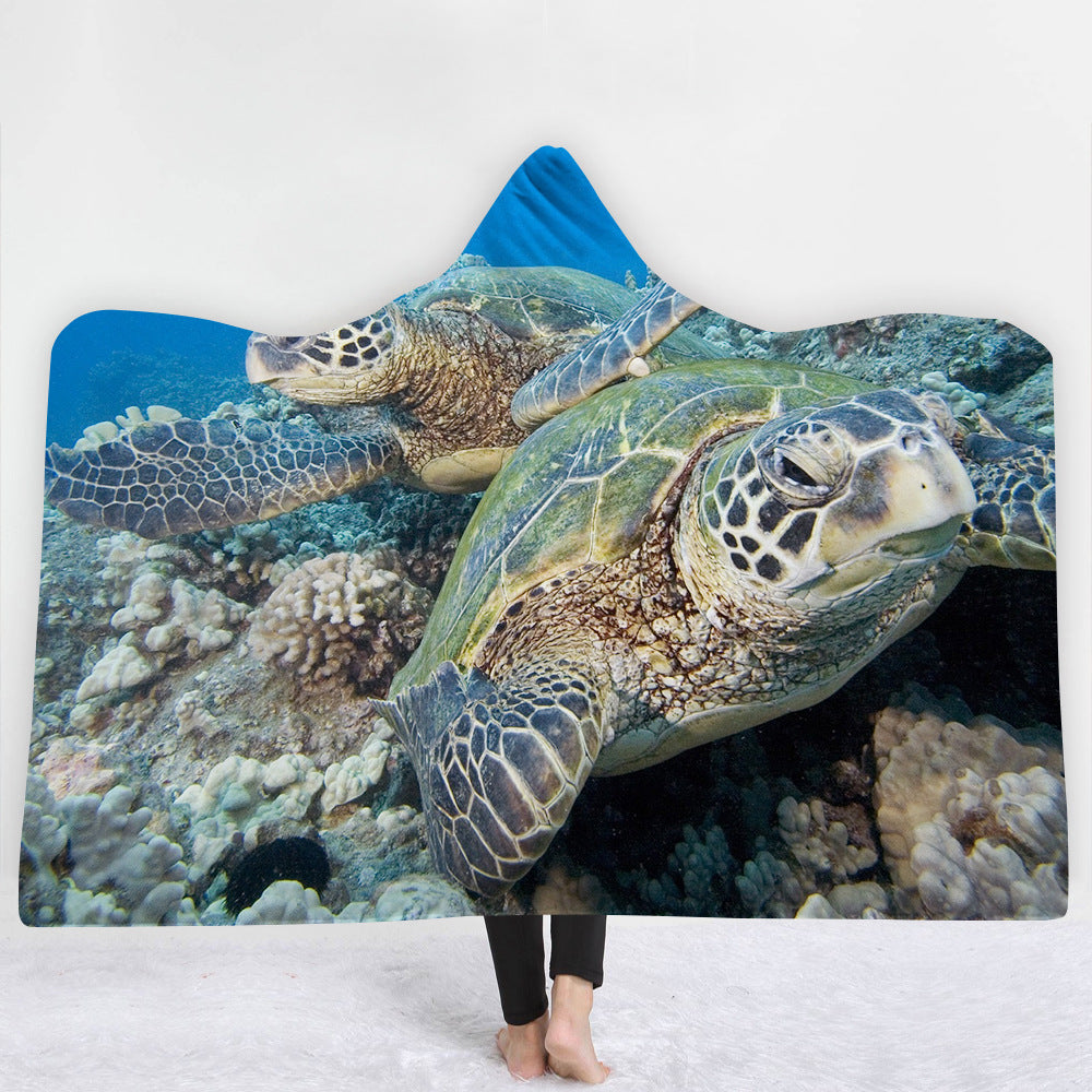 Coperta con cappuccio, coperta con mantello, coperta spessa - Gufetto Brand 