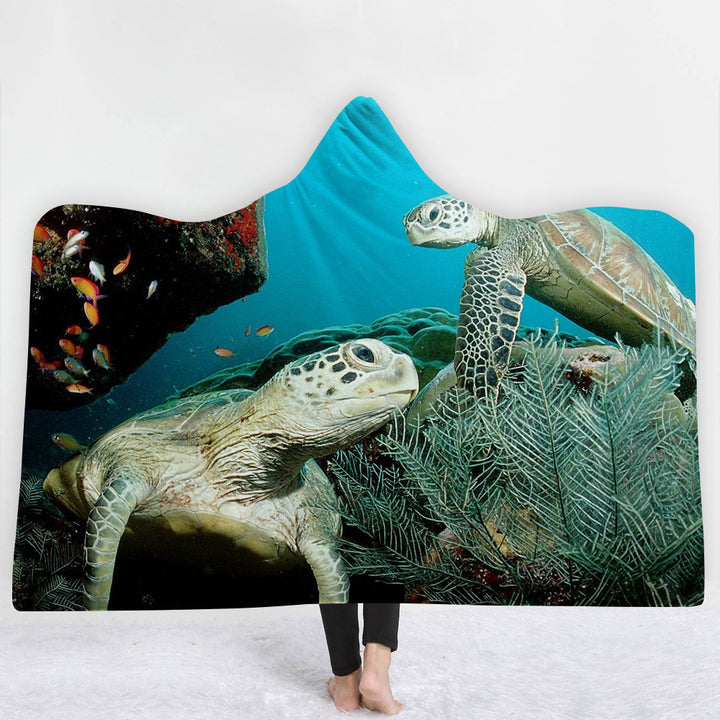 Coperta con cappuccio, coperta con mantello, coperta spessa - Gufetto Brand 