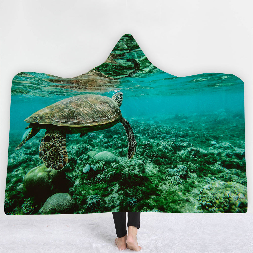 Coperta con cappuccio, coperta con mantello, coperta spessa - Gufetto Brand 