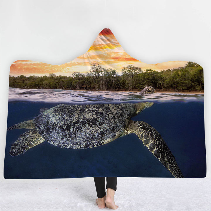 Coperta con cappuccio, coperta con mantello, coperta spessa - Gufetto Brand 