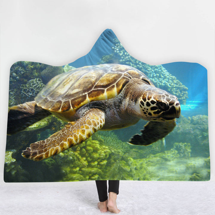 Coperta con cappuccio, coperta con mantello, coperta spessa - Gufetto Brand 