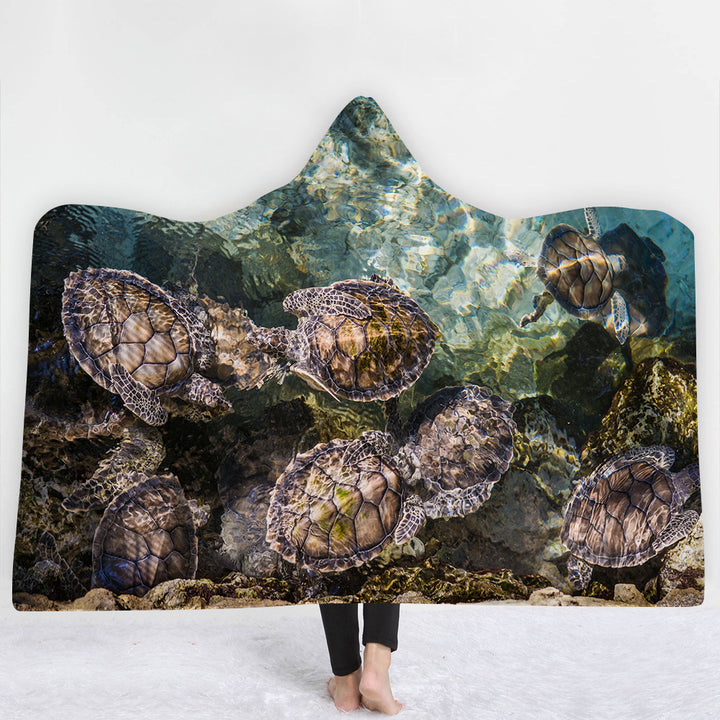 Coperta con cappuccio, coperta con mantello, coperta spessa - Gufetto Brand 