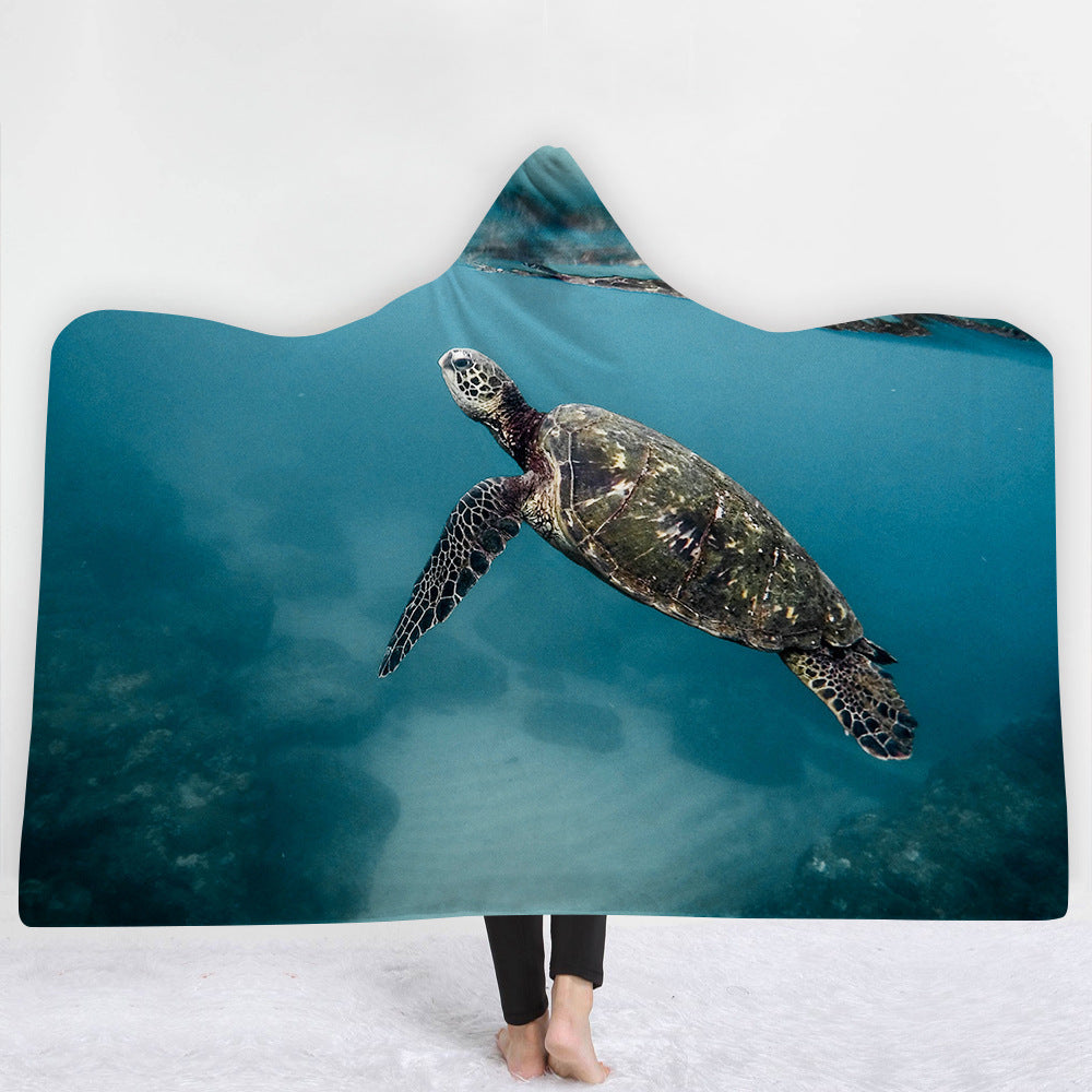 Coperta con cappuccio, coperta con mantello, coperta spessa - Gufetto Brand 