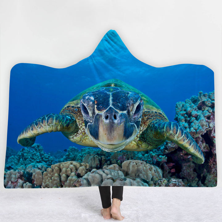 Coperta con cappuccio, coperta con mantello, coperta spessa - Gufetto Brand 