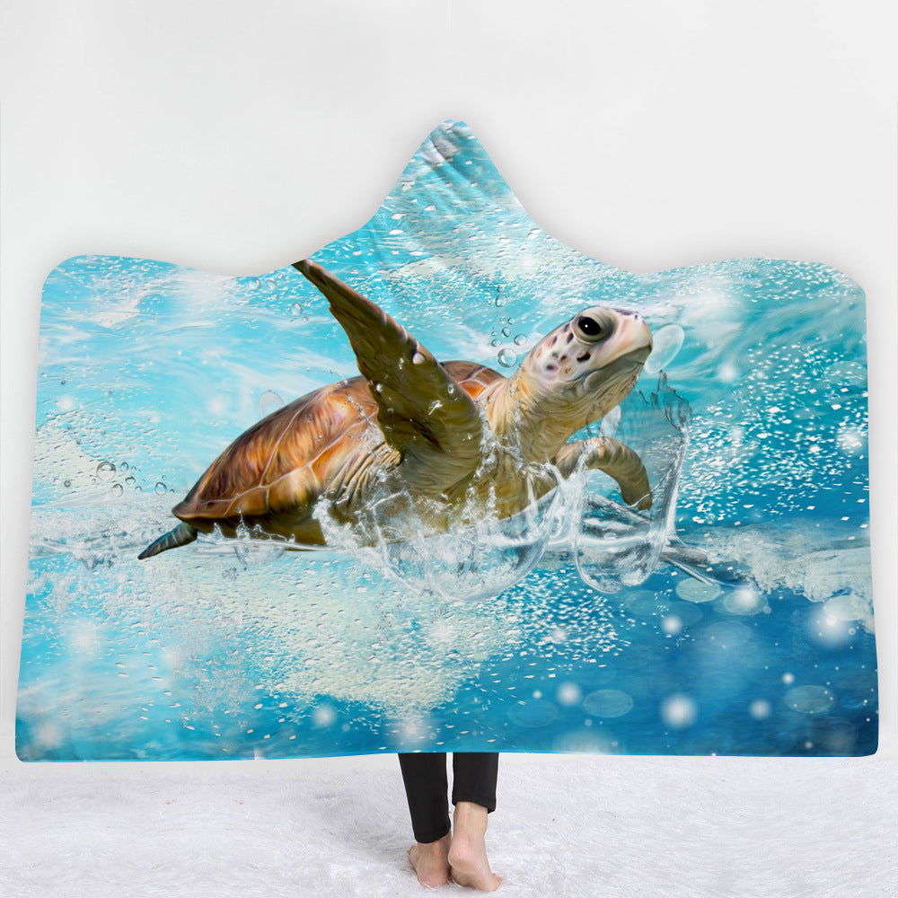 Coperta con cappuccio, coperta con mantello, coperta spessa - Gufetto Brand 