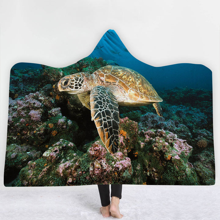 Coperta con cappuccio, coperta con mantello, coperta spessa - Gufetto Brand 