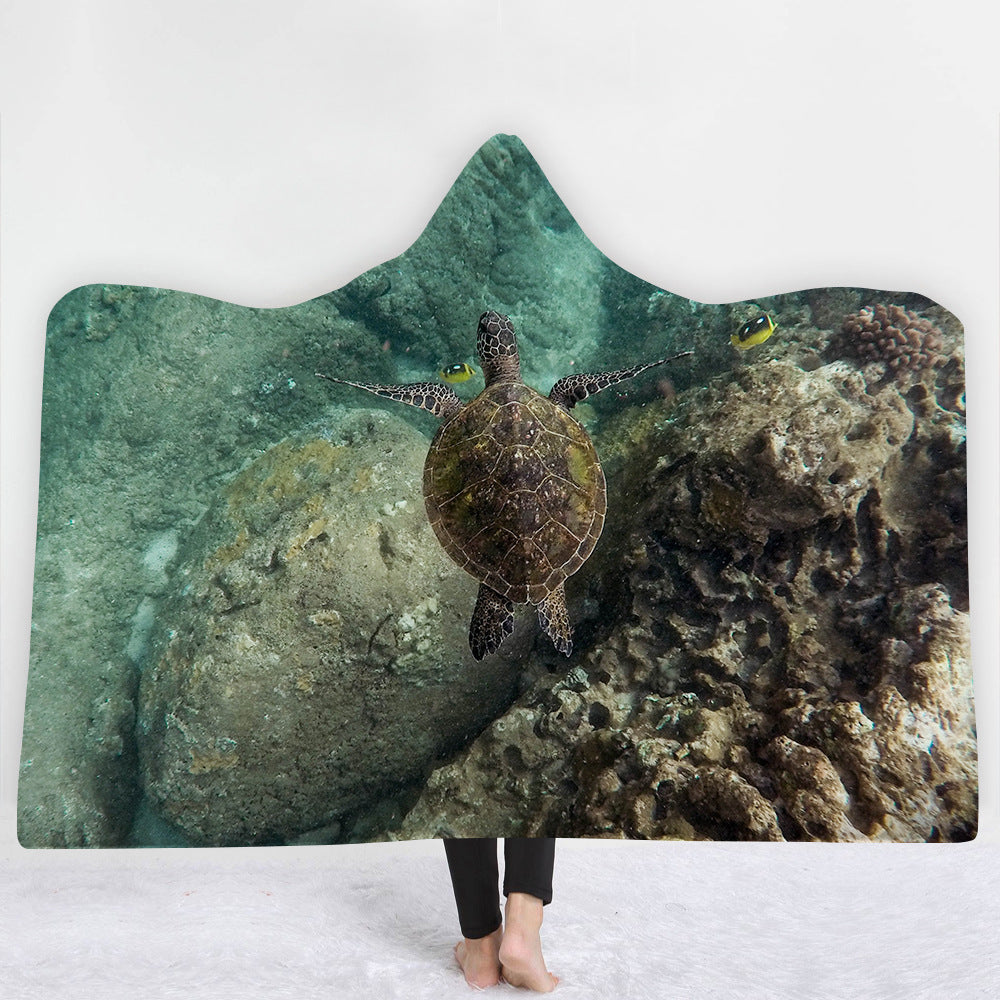 Coperta con cappuccio, coperta con mantello, coperta spessa - Gufetto Brand 