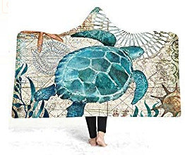 Coperta con cappuccio, coperta con mantello, coperta spessa - Gufetto Brand 