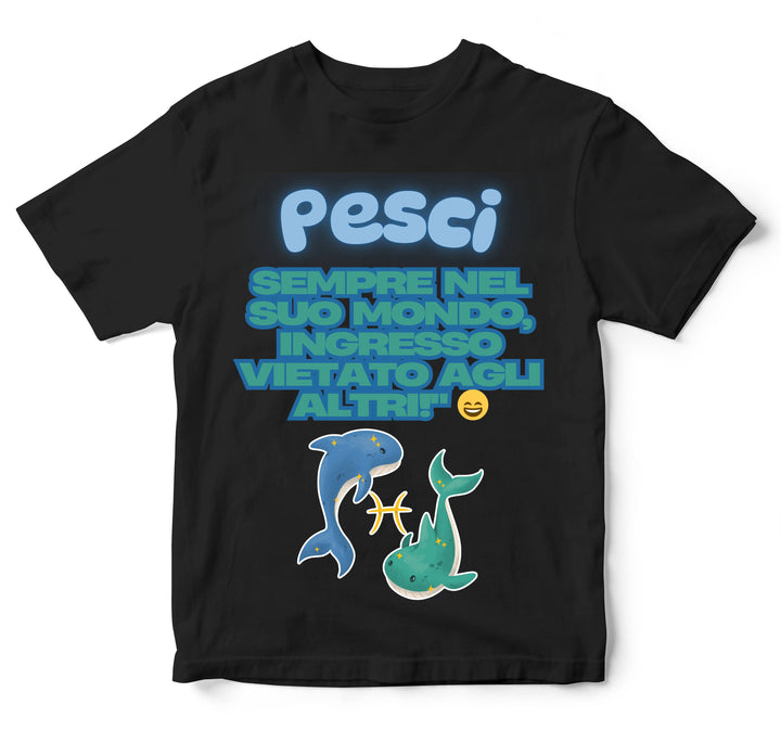 T-shirt Bambino/a PESCI ( PE09765432 ) - Gufetto Brand 