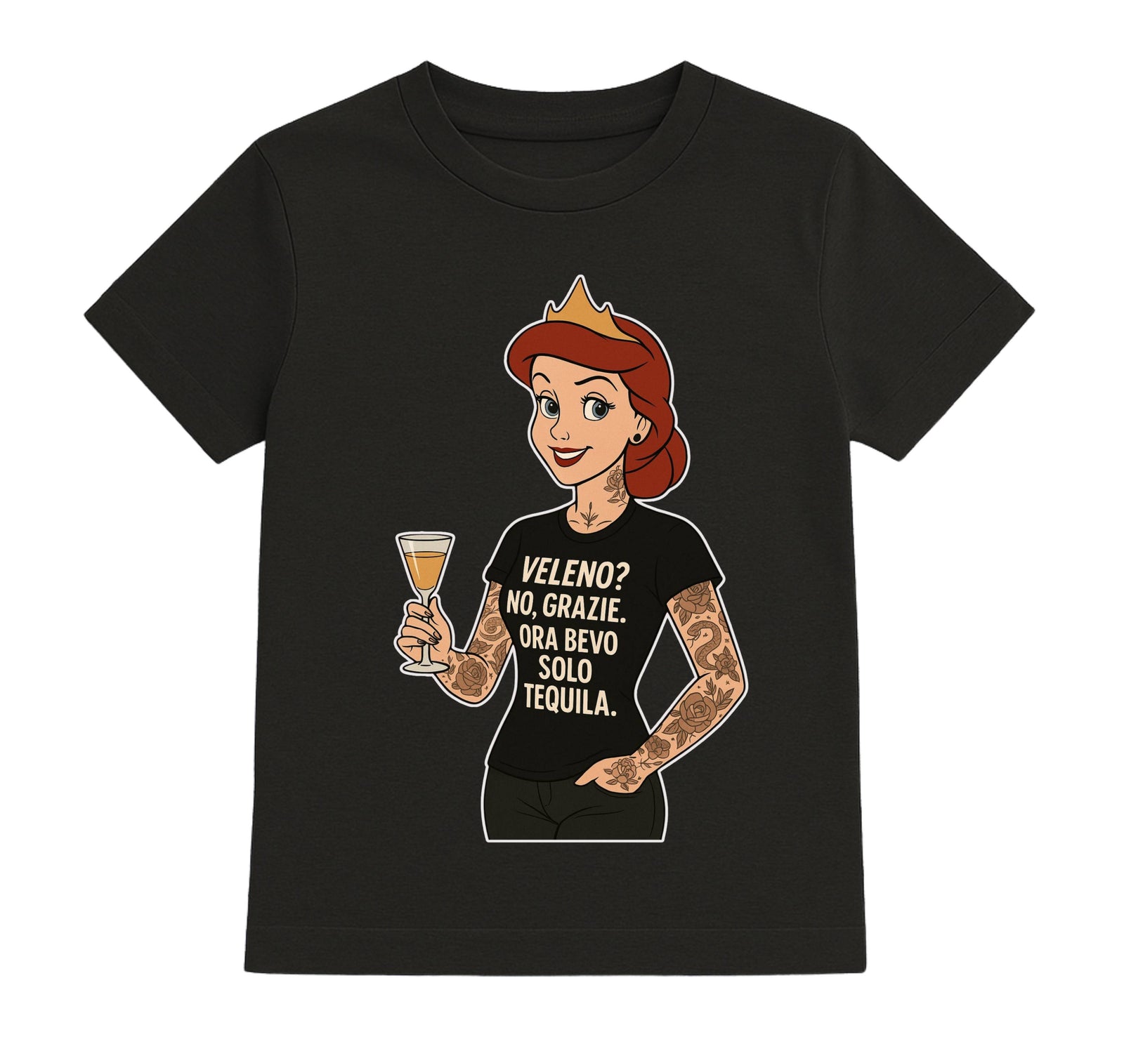 T-shirt Bambino/a PRINCIPESSA TEQUILA ( TE5498675 ) - Gufetto Brand 