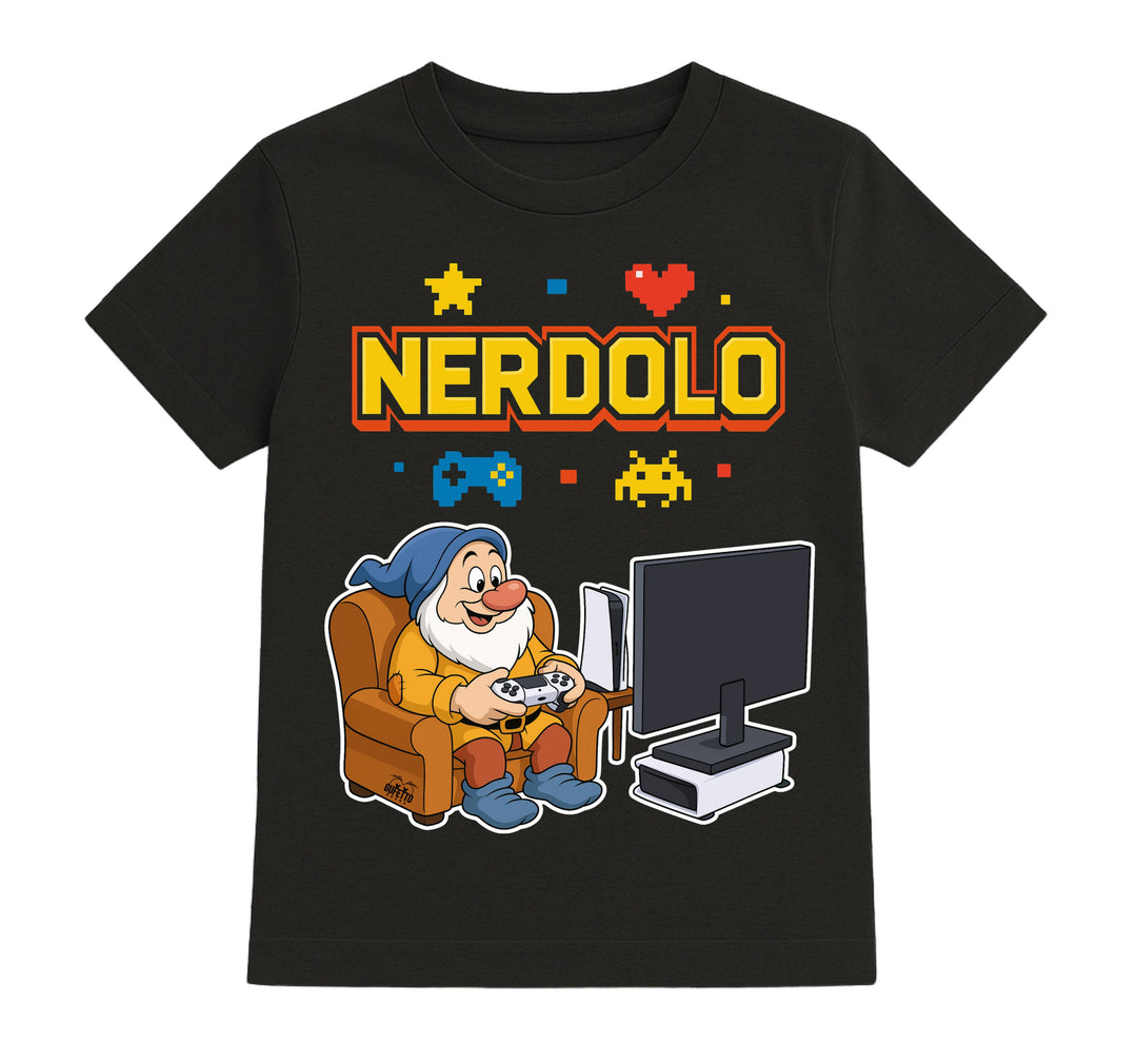 T-shirt Bambino/a NERDOLO ( NE45678985 ) - Gufetto Brand 