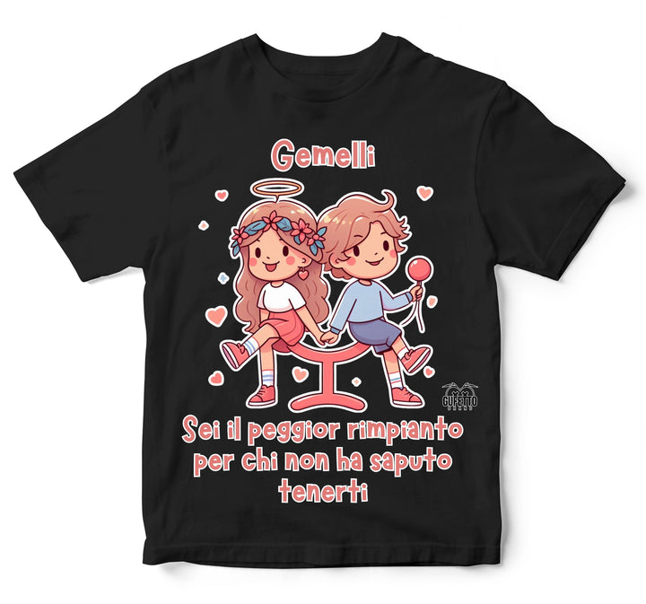 T-shirt Bambino/a GEMELLI ( GE8045670985643 ) - Gufetto Brand 
