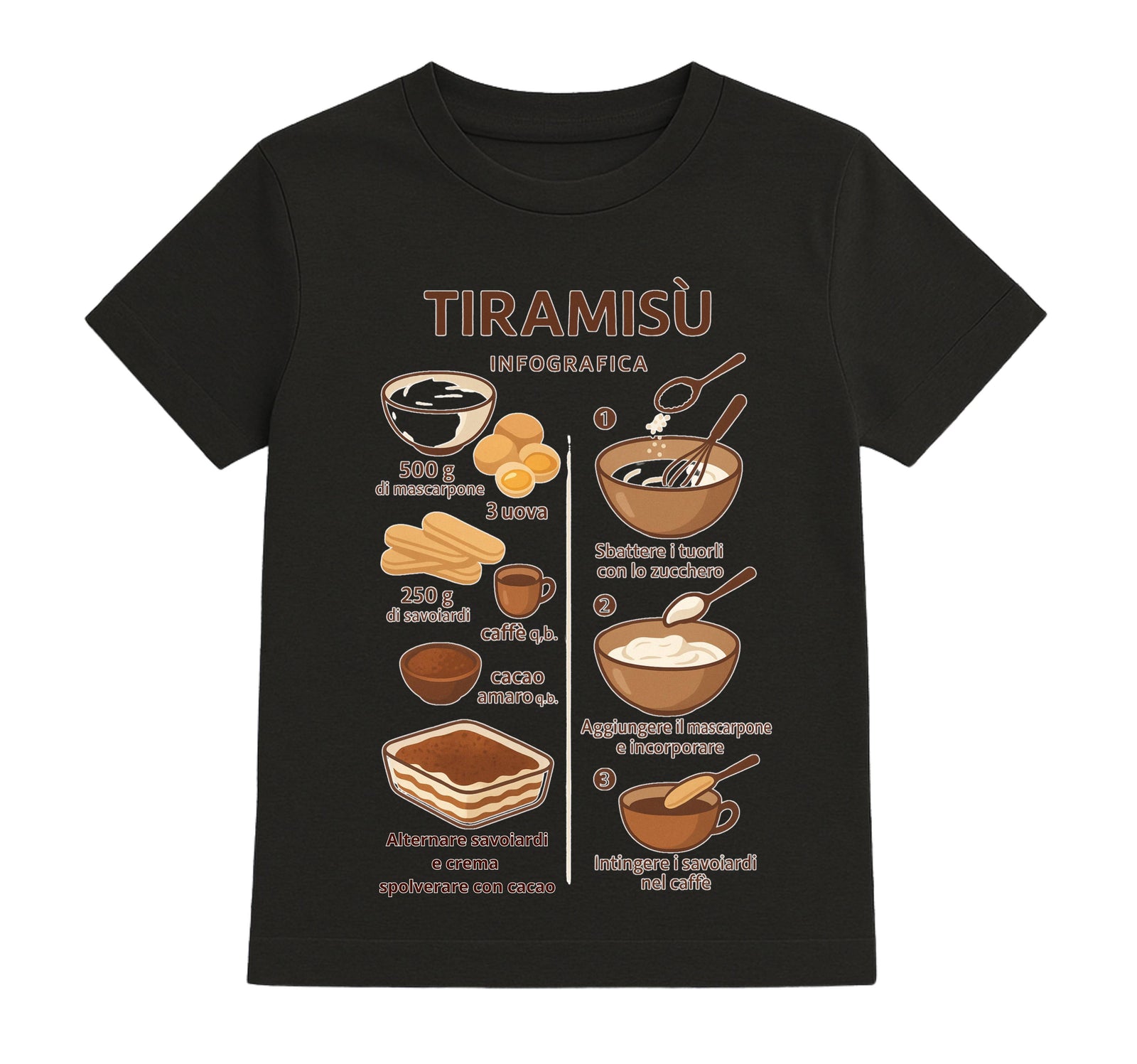 T-shirt Bambino/a TIRAMISU' ( TI709843256 ) - Gufetto Brand 