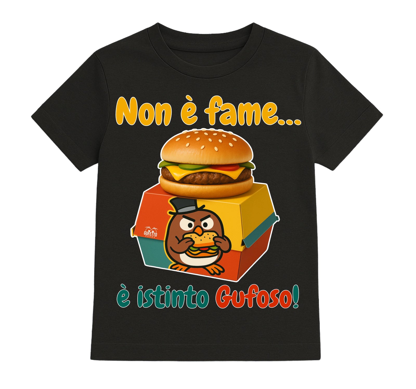 T-shirt Bambino/a GUFETTO BURGER ( GB570987243 ) - Gufetto Brand 