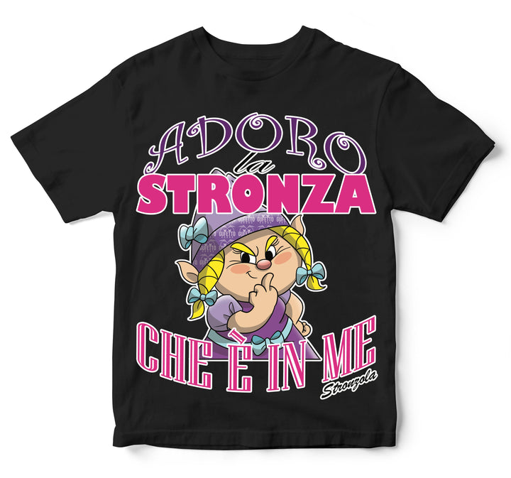 T-shirt Bambino/a STRONZOLA ADORO ( AD87891236558 ) - Gufetto Brand 