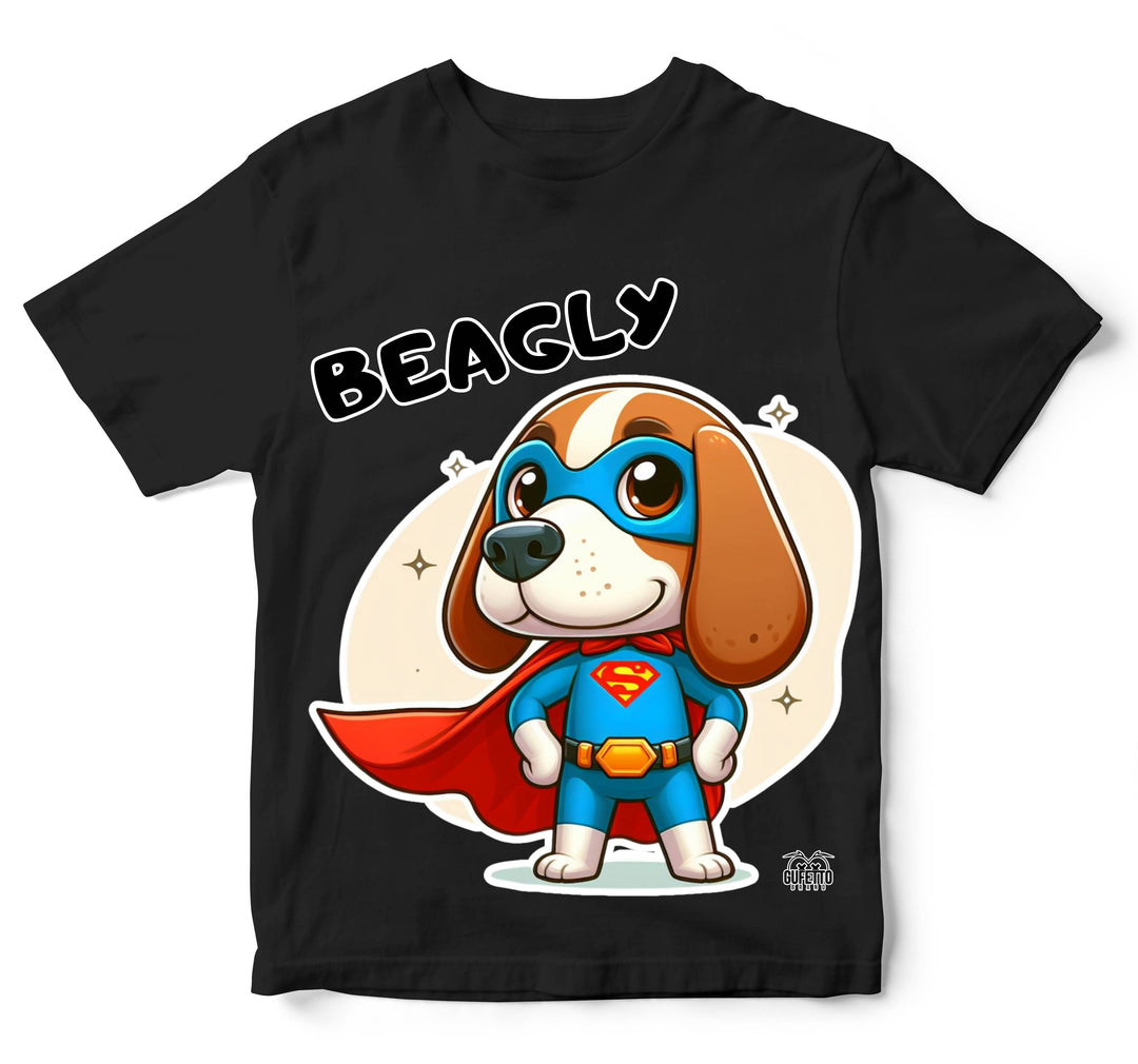 T-shirt Bambino/a BEAGLY SUPER EROE ( BE2385746985 ) - Gufetto Brand 