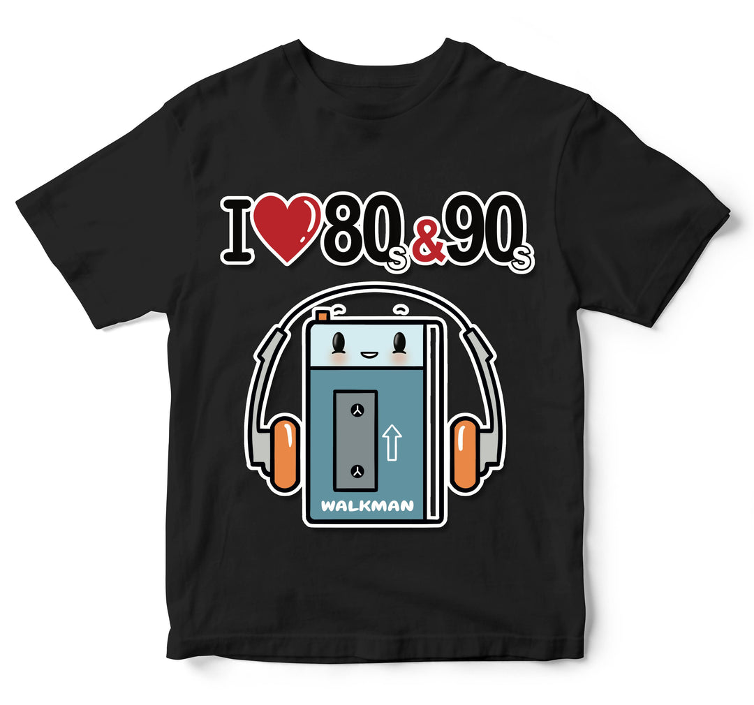 T-shirt Bambino/a I LOVE 80/90 WALKMAN ( WA8054362 ) - Gufetto Brand 