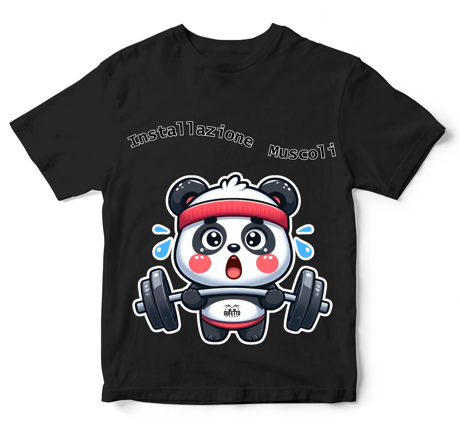 T-shirt Bambino/a PANDA MUSCOLI ( PA489056789 ) - Gufetto Brand 
