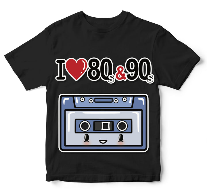 T-shirt Bambino/a I LOVE 80/90 MUSICASSETTA ( M44400874 ) - Gufetto Brand 