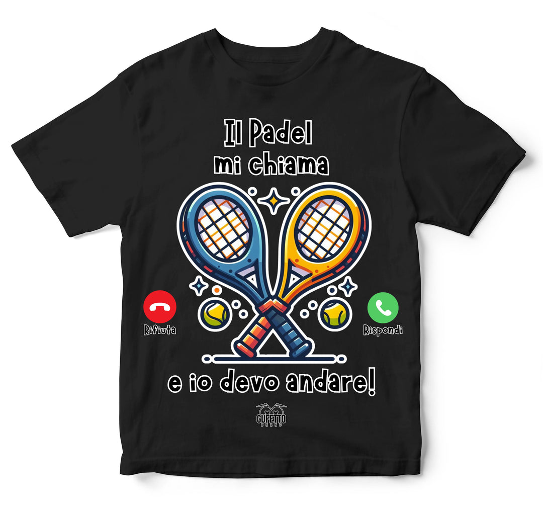 T-shirt Bambino/a CHIAMATA PADEL ( CP64869267194657 ) - Gufetto Brand 