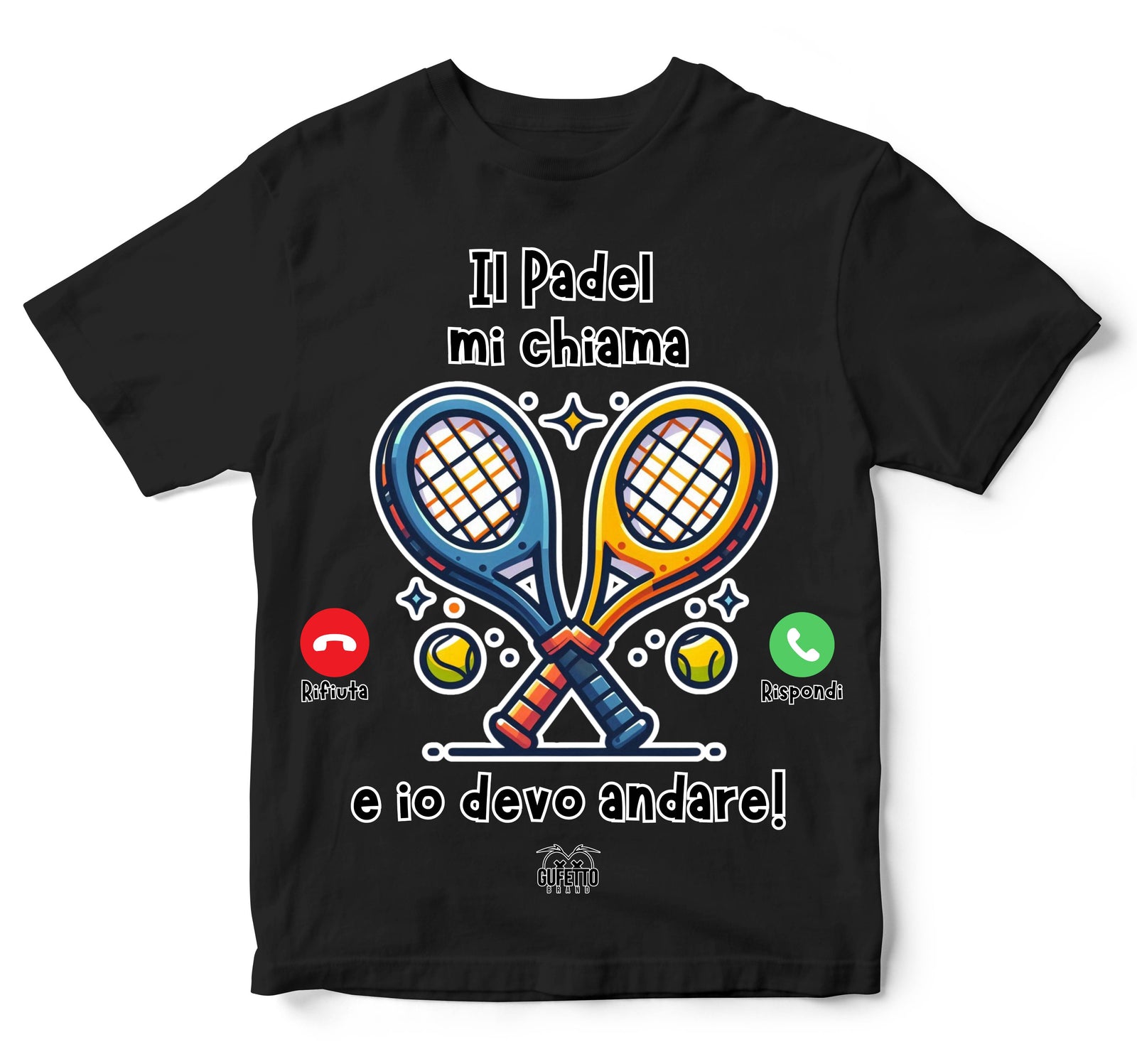 T-shirt Bambino/a CHIAMATA PADEL ( CP64869267194657 ) - Gufetto Brand 