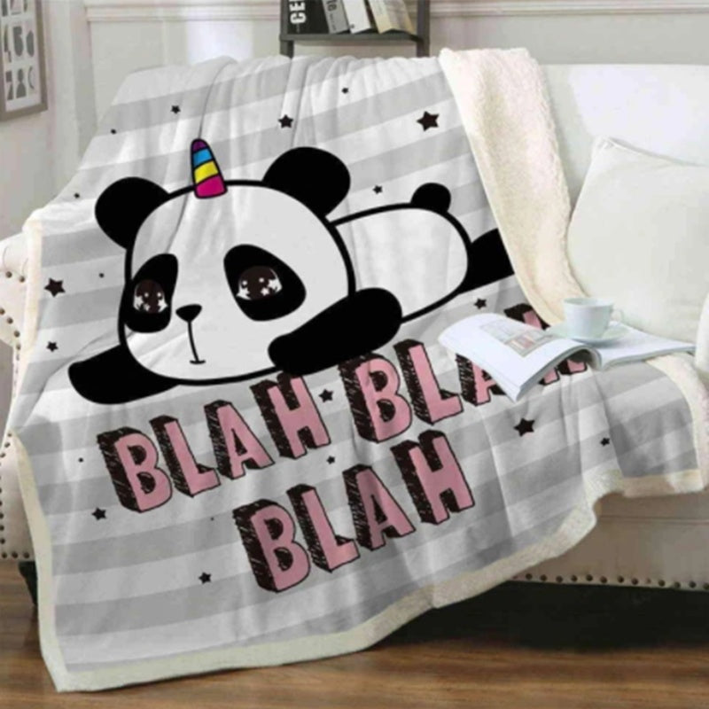 Coperta in flanella serie Panda - Gufetto Brand 
