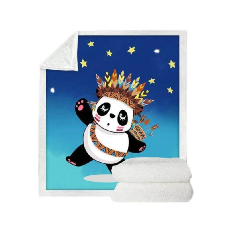 Coperta in flanella serie Panda - Gufetto Brand 