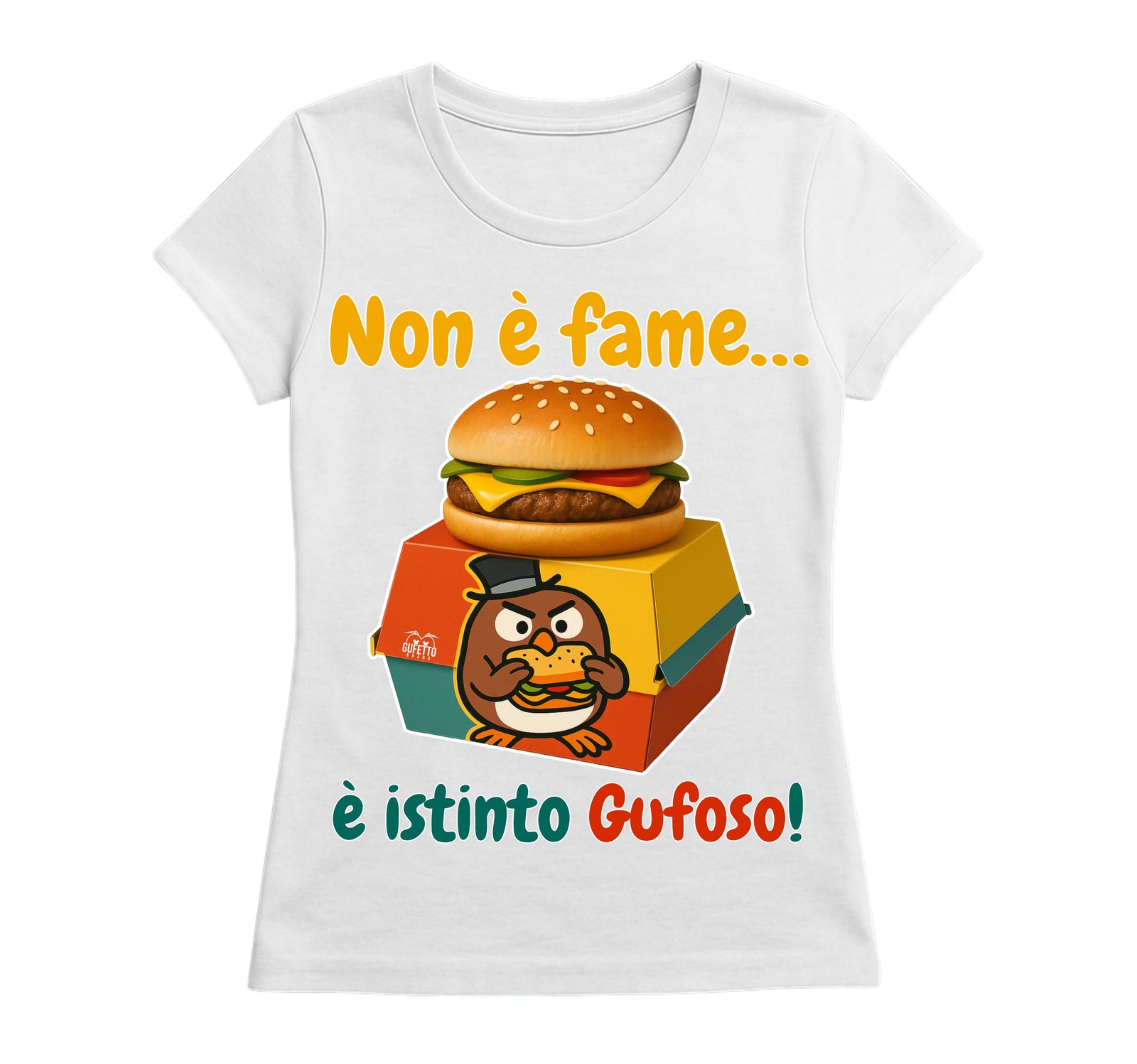 T-shirt Donna GUFETTO BURGER ( GB570987243 ) - Gufetto Brand 