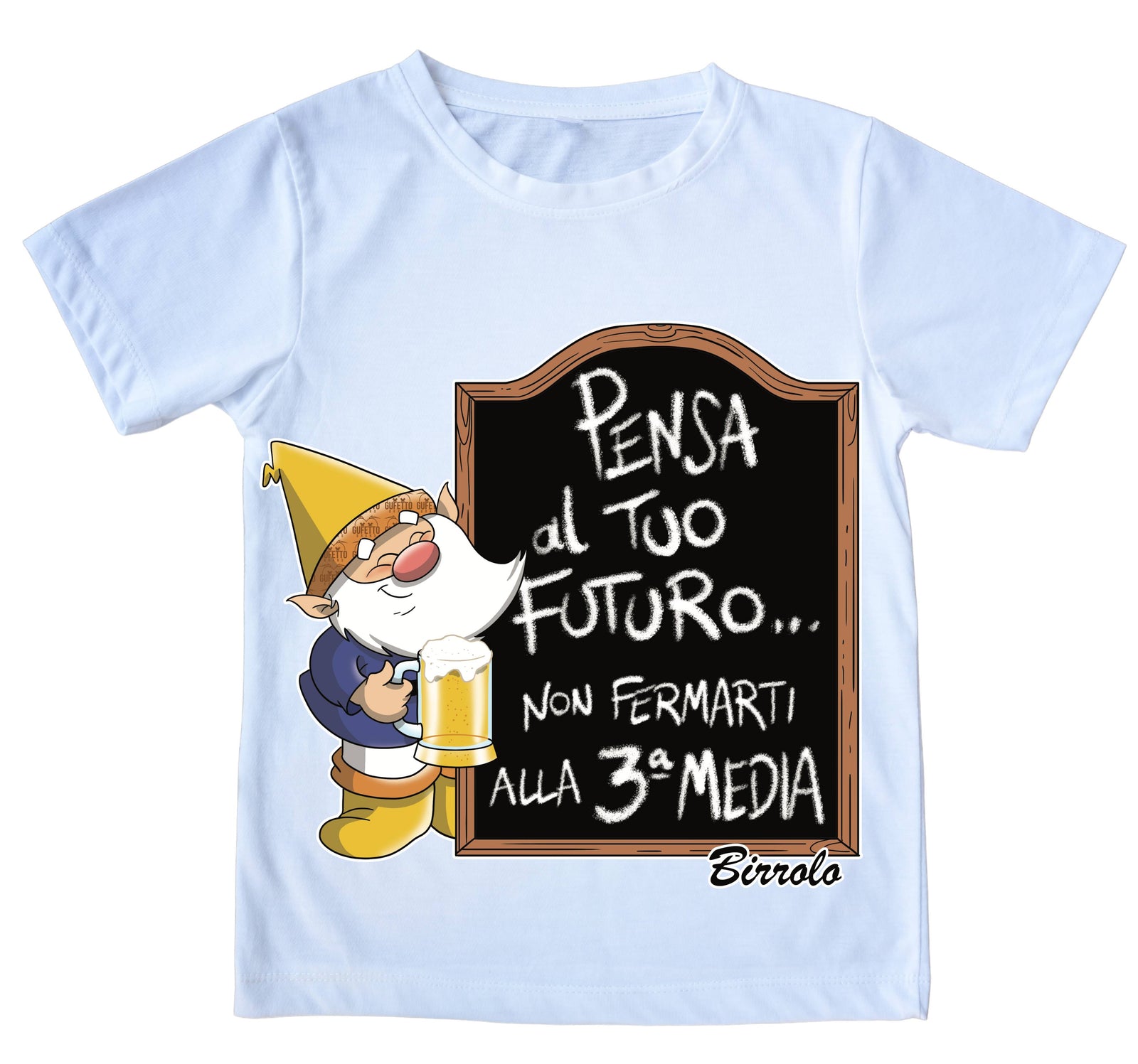 T-shirt Uomo BIRROLO TERZA MEDIA ( PE38752985698 ) - Gufetto Brand 