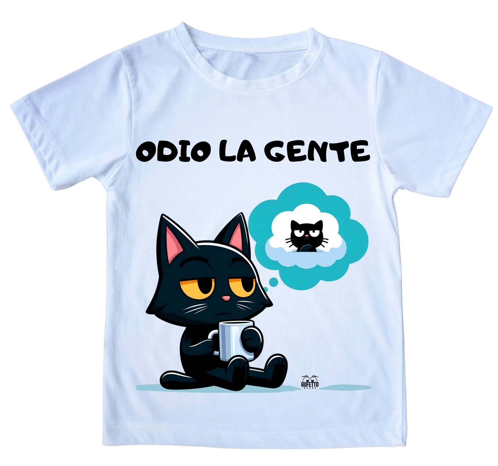T-shirt Uomo GATTO ODIO ( GO88356987 ) - Gufetto Brand 