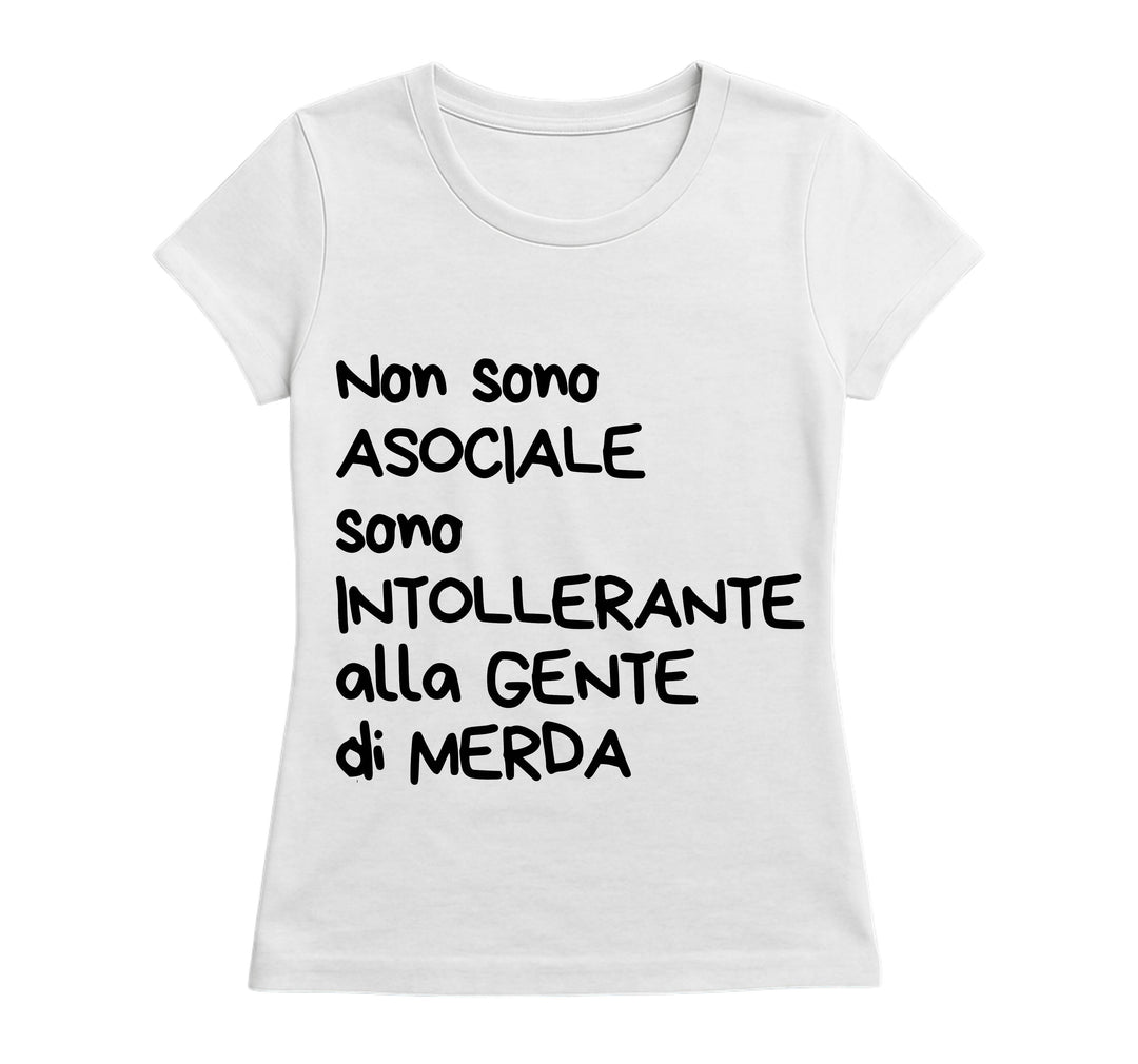 T-shirt Donna INTOLLERANTE ( IN8524123658 ) - Gufetto Brand 