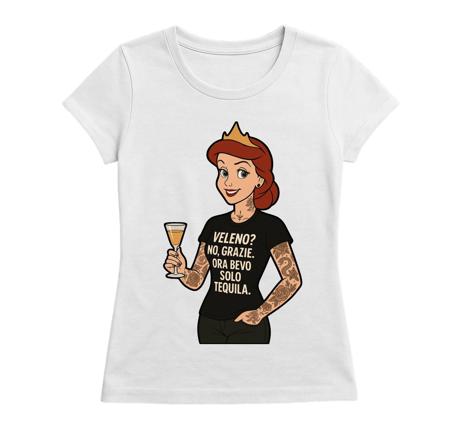 T-shirt Donna PRINCIPESSA TEQUILA ( TE5498675 ) - Gufetto Brand 