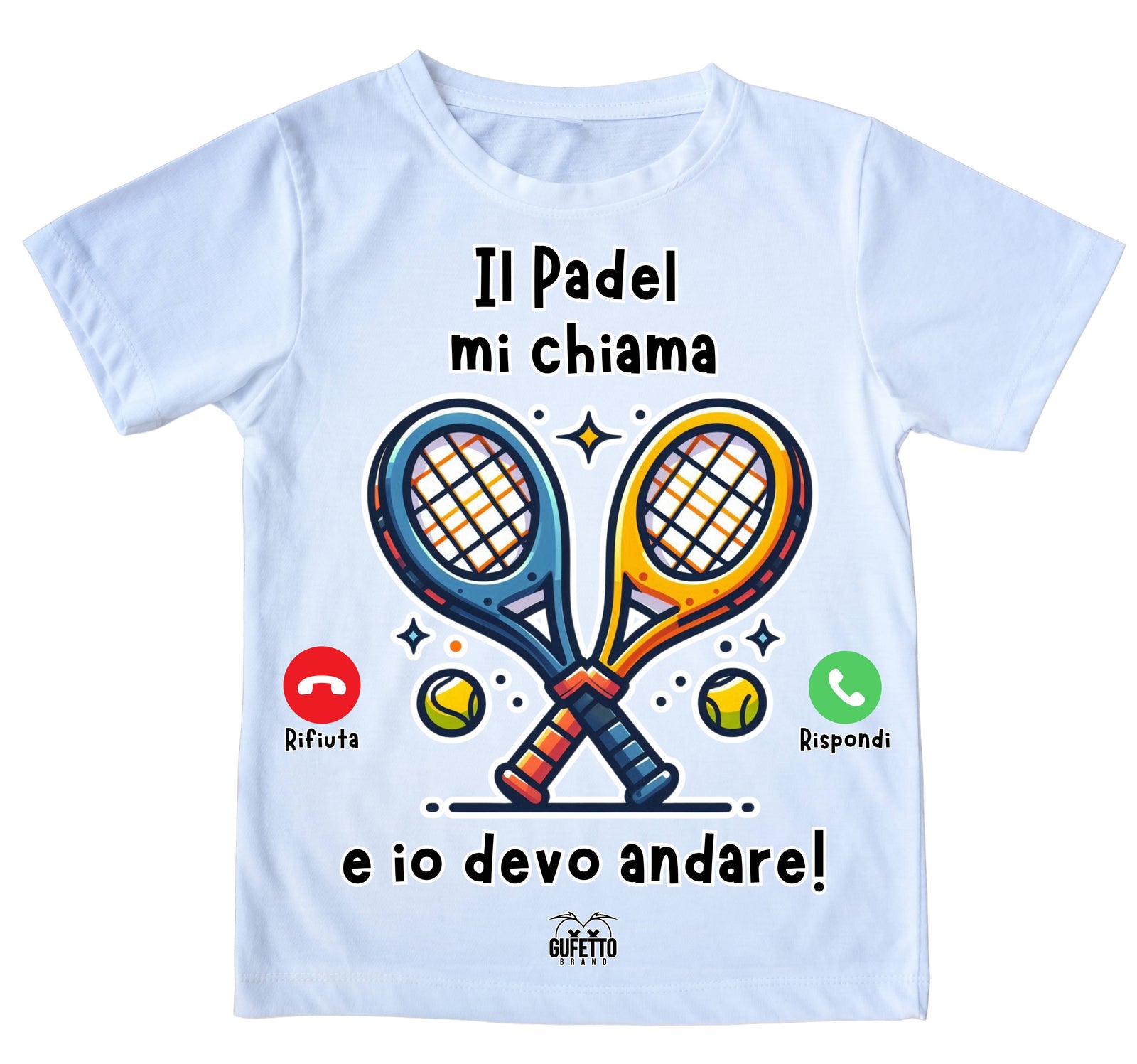 T-shirt Uomo CHIAMATA PADEL ( CP64869267194657 ) - Gufetto Brand 