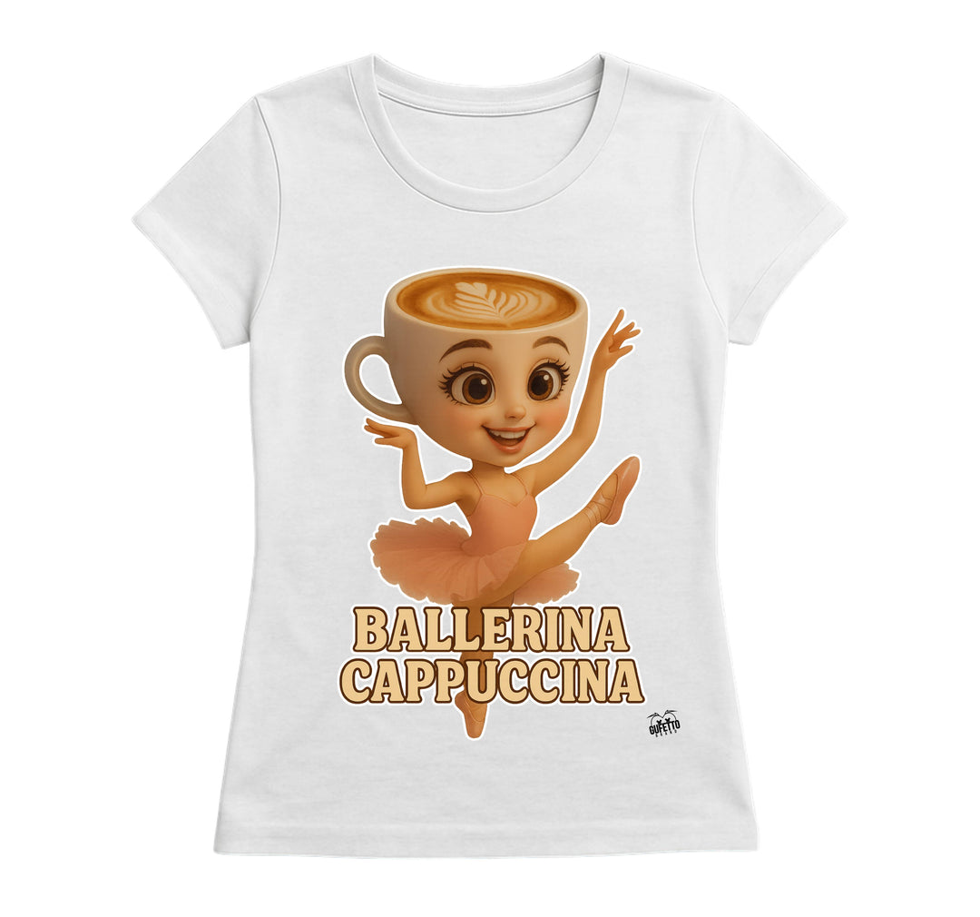 T-shirt Donna BALLERINA CAPPUCCINA  ( BA46768954 ) - Gufetto Brand 