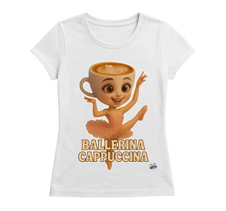 T-shirt Donna BALLERINA CAPPUCCINA  ( BA46768954 ) - Gufetto Brand 