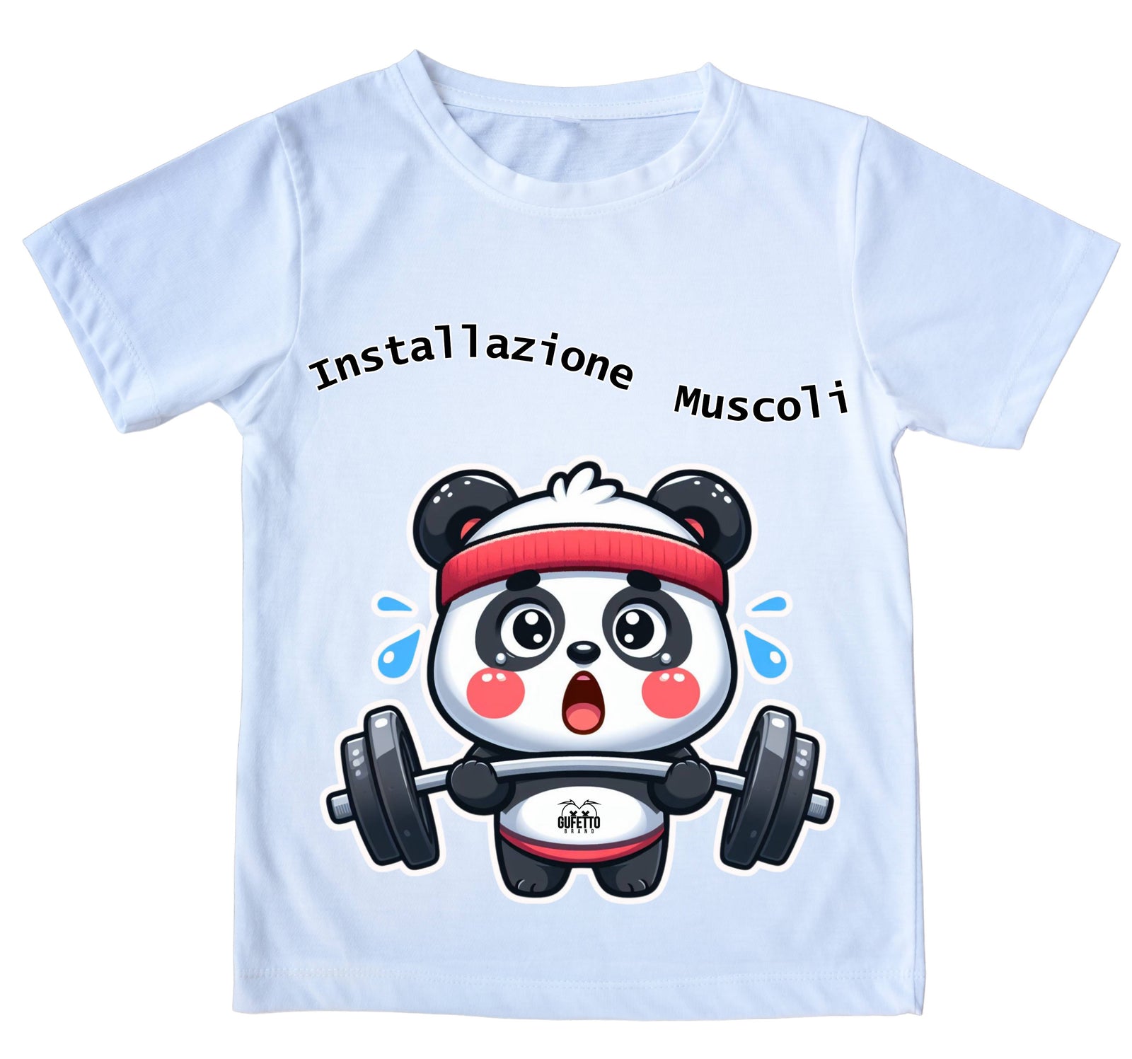 T-shirt Uomo PANDA MUSCOLI ( PA489056789 ) - Gufetto Brand 
