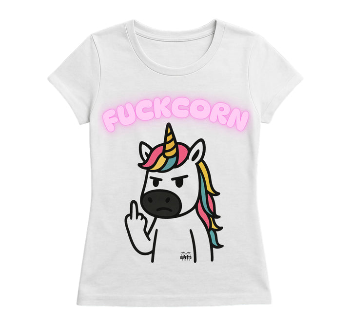 T-shirt Donna FUCKCORN  ( FU45678954 ) - Gufetto Brand 