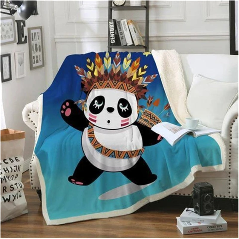 Coperta in flanella serie Panda - Gufetto Brand 