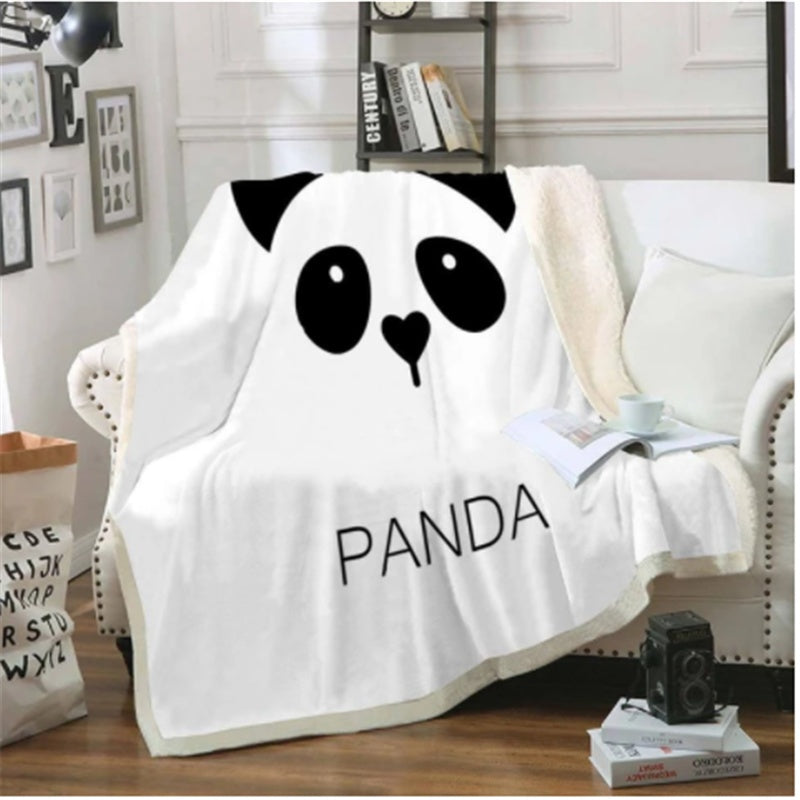 Coperta in flanella serie Panda - Gufetto Brand 